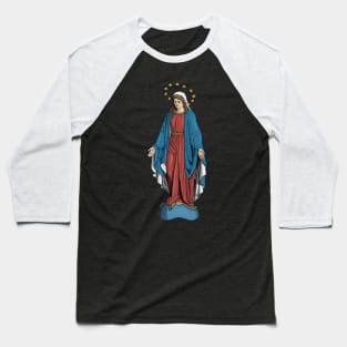 Blessed Virgin Mary Catholic Icon Baseball T-Shirt